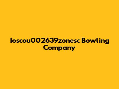 Ioscou002639zonesc Bowling Company