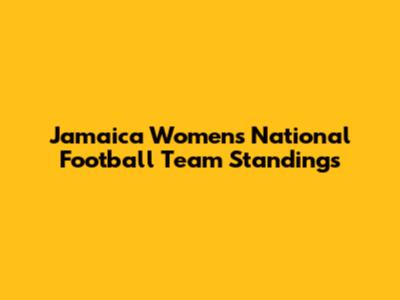 Jamaica Women's National Football Team Standings