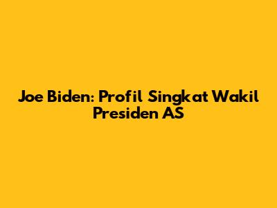 Joe Biden: Profil Singkat Wakil Presiden AS