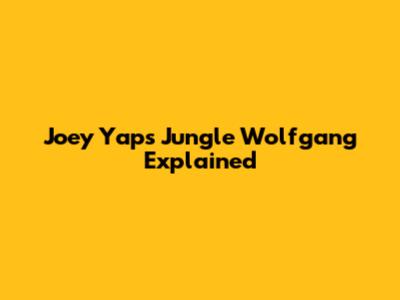 Joey Yap's Jungle Wolfgang Explained