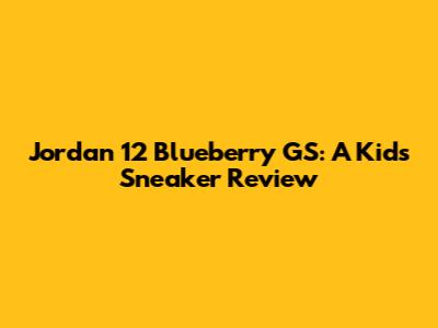 Jordan 12 'Blueberry' GS: A Kid's Sneaker Review