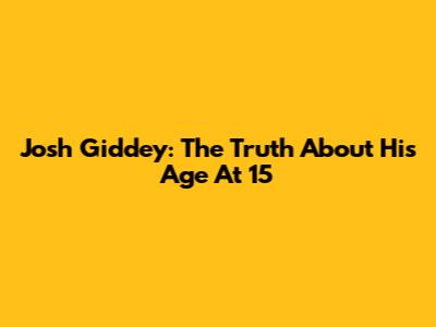 Josh Giddey: The Truth About His Age At 15