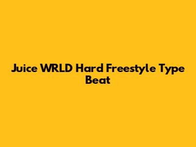 Juice WRLD Hard Freestyle Type Beat