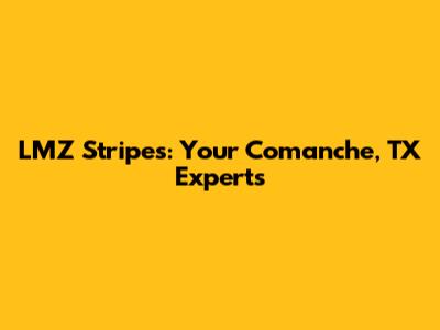 LMZ Stripes: Your Comanche, TX Experts