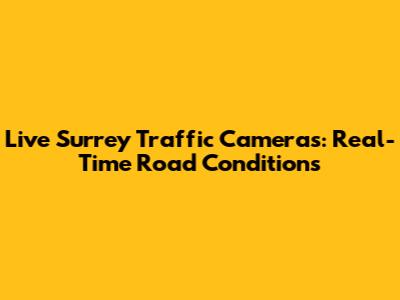 Live Surrey Traffic Cameras: Real-Time Road Conditions