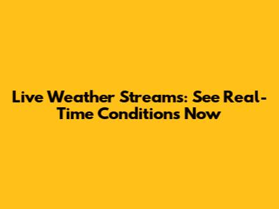 Live Weather Streams: See Real-Time Conditions Now