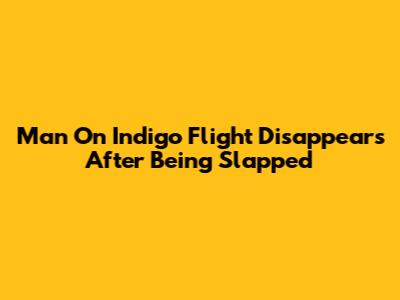 Man On Indigo Flight Disappears After Being Slapped