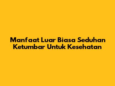 Manfaat Luar Biasa Seduhan Ketumbar Untuk Kesehatan