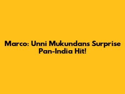 Marco: Unni Mukundan's Surprise Pan-India Hit!