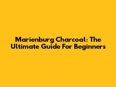 Marienburg Charcoal: The Ultimate Guide For Beginners