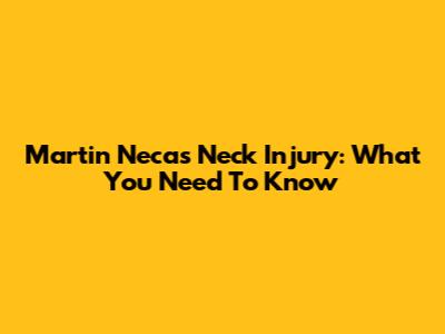 Martin Necas' Neck Injury: What You Need To Know