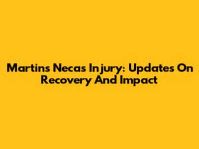 Martins Necas Injury: Updates On Recovery And Impact