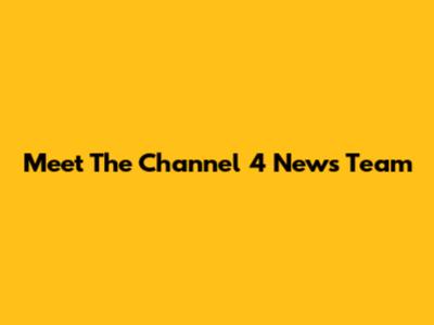Meet The Channel 4 News Team