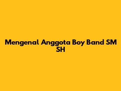 Mengenal Anggota Boy Band SM*SH