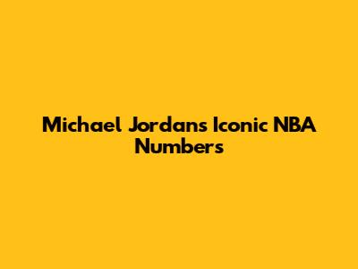 Michael Jordan's Iconic NBA Numbers