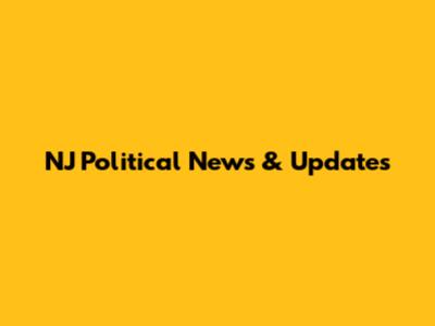 NJ Political News & Updates