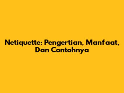 Netiquette: Pengertian, Manfaat, Dan Contohnya