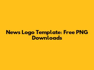 News Logo Template: Free PNG Downloads