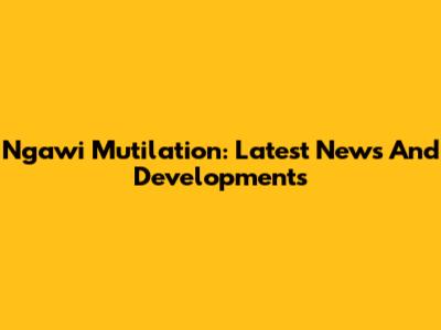Ngawi Mutilation: Latest News And Developments