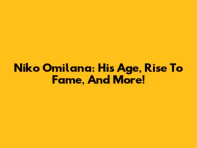 Niko Omilana: His Age, Rise To Fame, And More!