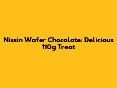 Nissin Wafer Chocolate: Delicious 110g Treat