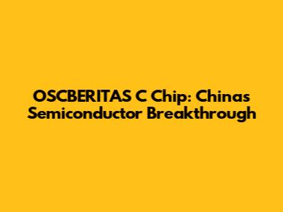 OSCBERITAS C Chip: China's Semiconductor Breakthrough