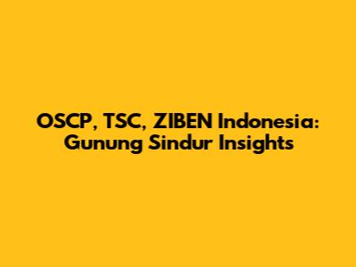 OSCP, TSC, ZIBEN Indonesia: Gunung Sindur Insights