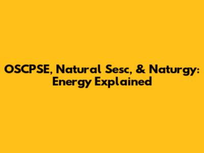 OSCPSE, Natural Sesc, & Naturgy: Energy Explained