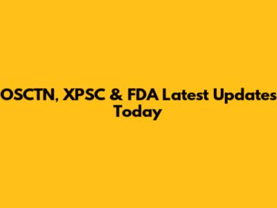 OSCTN, XPSC & FDA Latest Updates Today