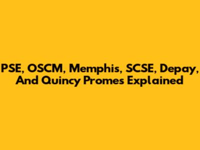 PSE, OSCM, Memphis, SCSE, Depay, And Quincy Promes Explained