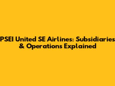 PSEI United SE Airlines: Subsidiaries & Operations Explained
