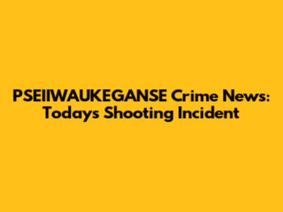 PSEIIWAUKEGANSE Crime News: Today's Shooting Incident