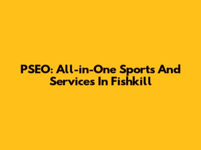 PSEO: All-in-One Sports And Services In Fishkill