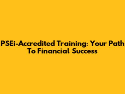 PSEi-Accredited Training: Your Path To Financial Success