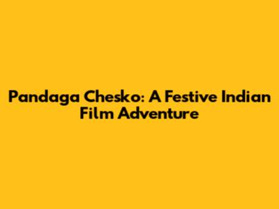 Pandaga Chesko: A Festive Indian Film Adventure