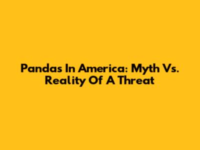 Pandas In America: Myth Vs. Reality Of A 'Threat'