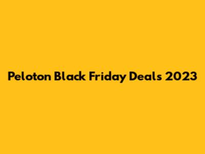 Peloton Black Friday Deals 2023