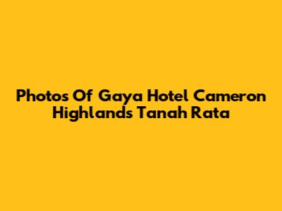 Photos Of Gaya Hotel Cameron Highlands Tanah Rata