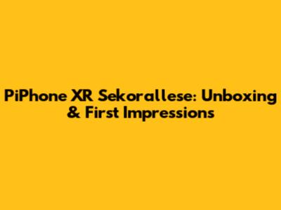 PiPhone XR Sekorallese: Unboxing & First Impressions
