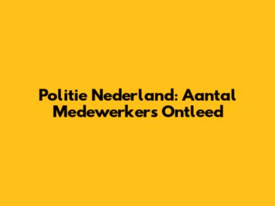 Politie Nederland: Aantal Medewerkers Ontleed