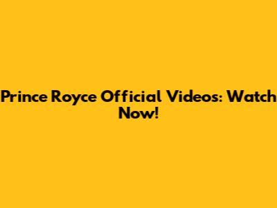 Prince Royce Official Videos: Watch Now!