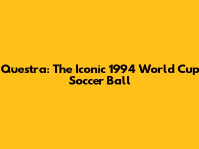 Questra: The Iconic 1994 World Cup Soccer Ball