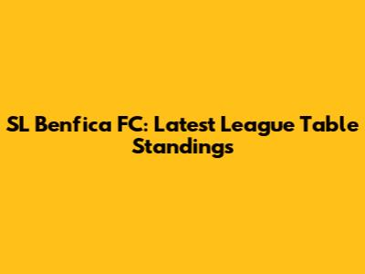 SL Benfica FC: Latest League Table Standings
