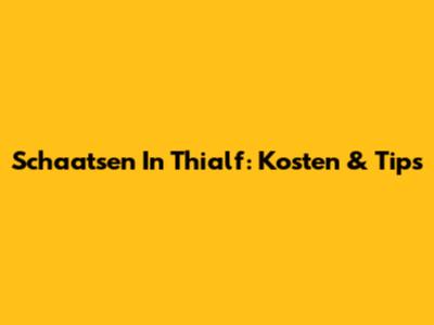 Schaatsen In Thialf: Kosten & Tips