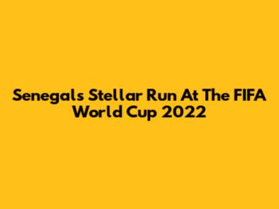 Senegal's Stellar Run At The FIFA World Cup 2022