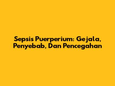 Sepsis Puerperium: Gejala, Penyebab, Dan Pencegahan