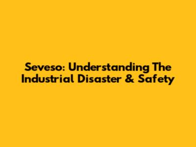Seveso: Understanding The Industrial Disaster & Safety
