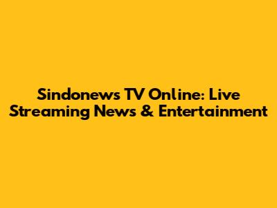 Sindonews TV Online: Live Streaming News & Entertainment