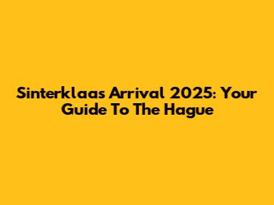 Sinterklaas Arrival 2025: Your Guide To The Hague