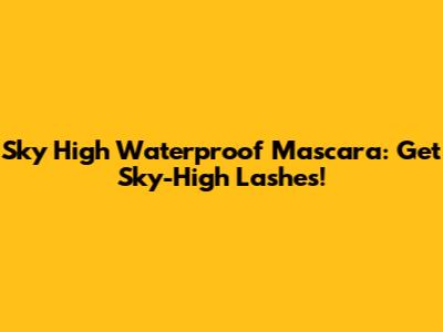 Sky High Waterproof Mascara: Get Sky-High Lashes!